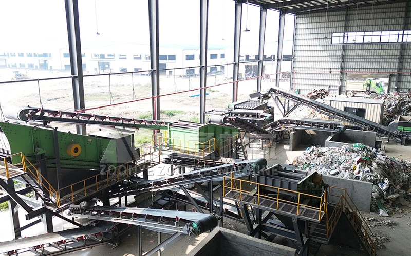 Construction and renovation waste processing line