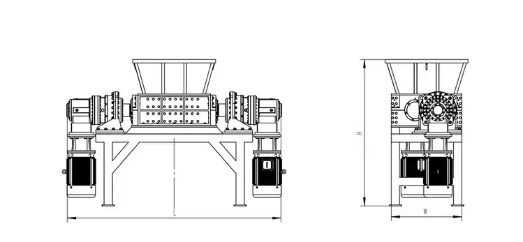 Parts of Double Shaft Shredder