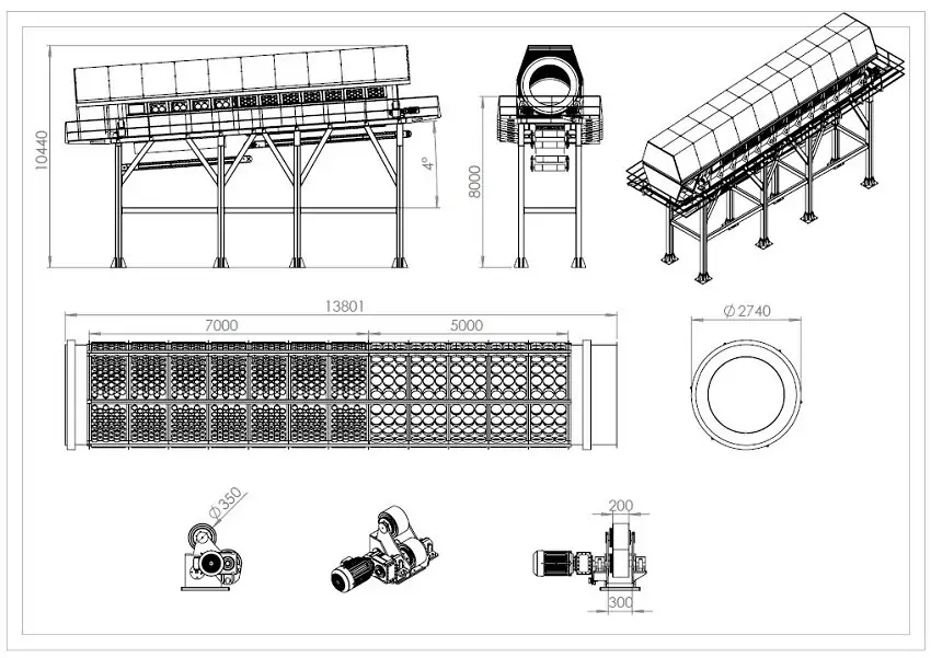 Custom Rotary Trommel Screen
