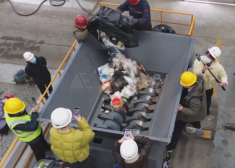 Double-Shaft Plastic Bag Opener Machine — Test Run
