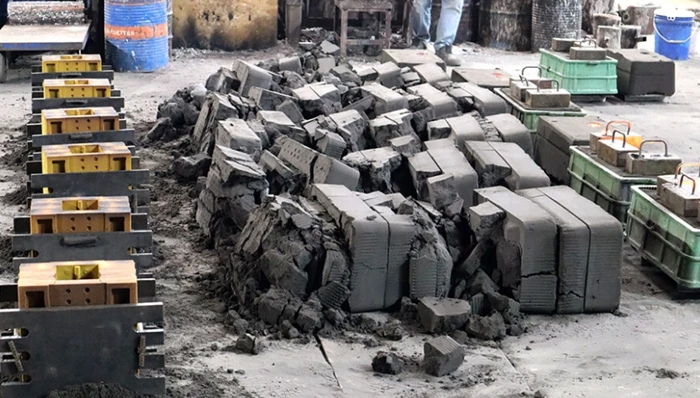 Foundry sand blocks