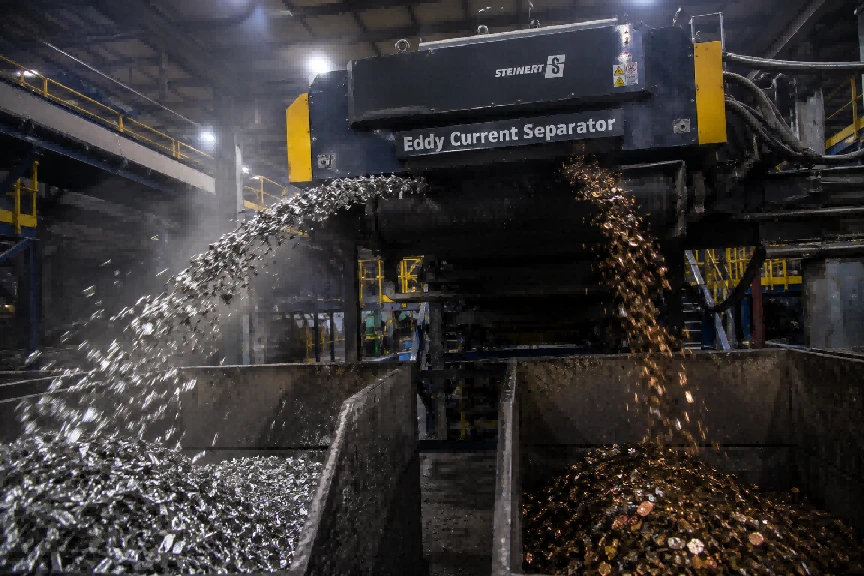 Non-Ferrous Separation with Eddy Current or Air