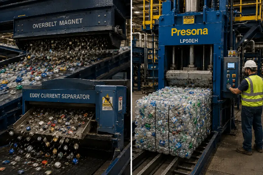 Remove Metals, Dry, and Bale