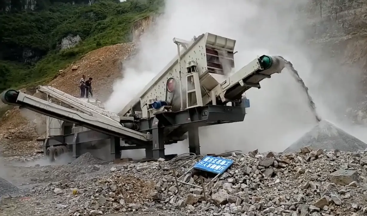 Mobile crushing station 150 tons per hour