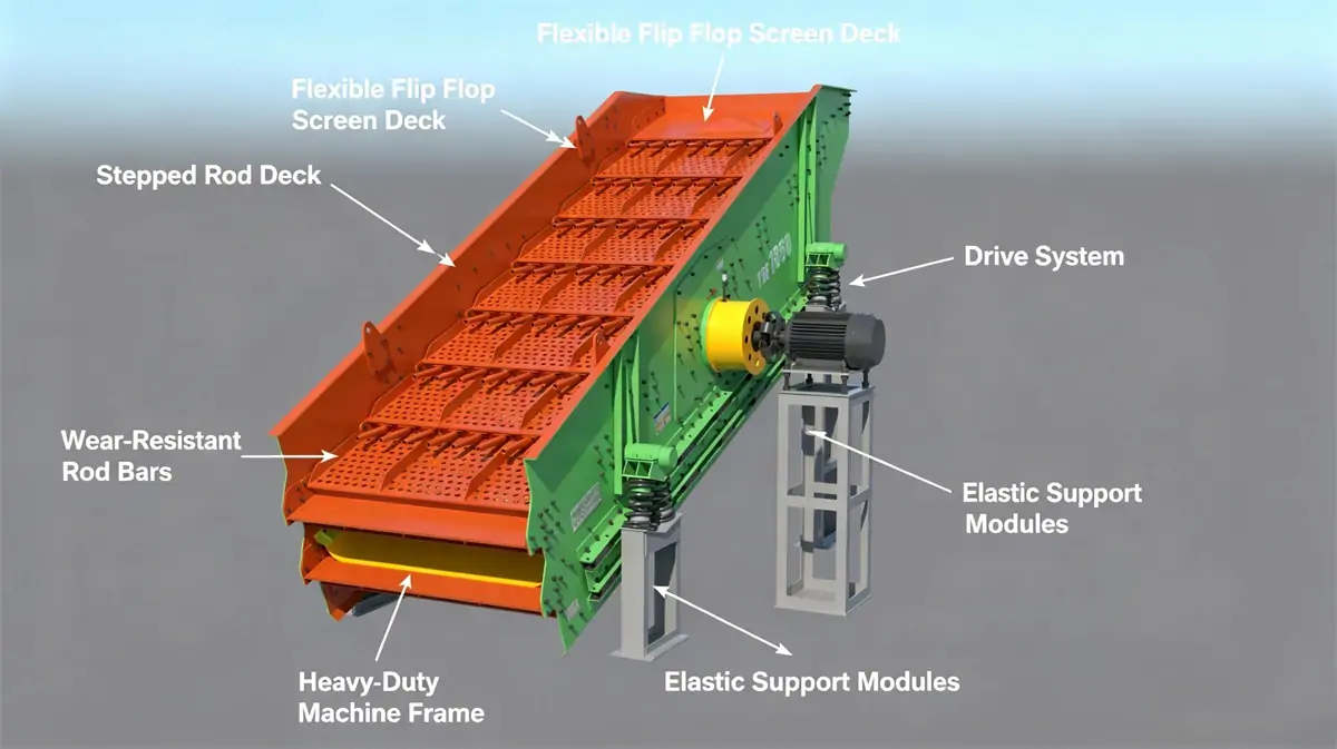 YBF Series Rod Deck Flip Flop Screen