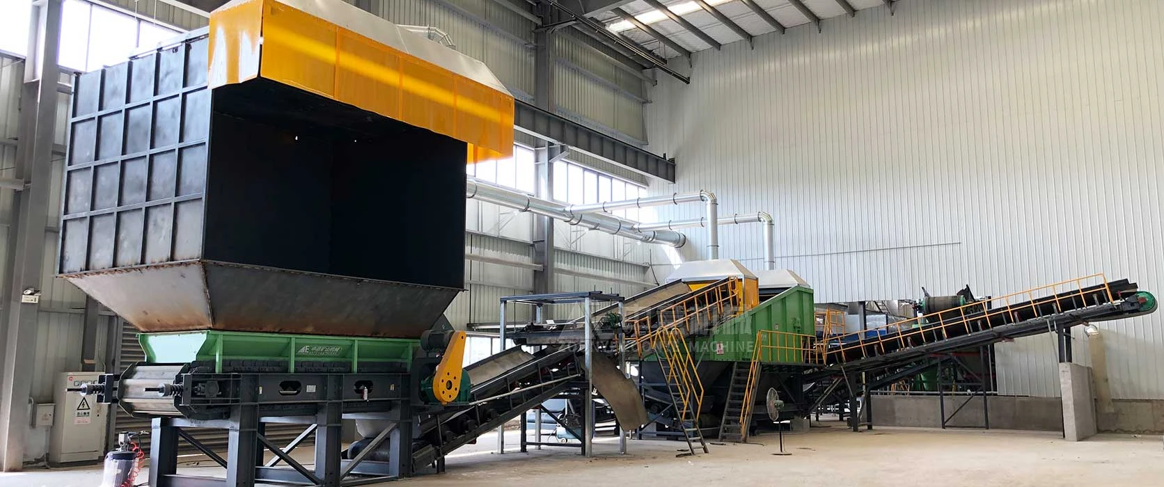 On-site View of the Decomposed Waste Treatment Production Line in Nanjing