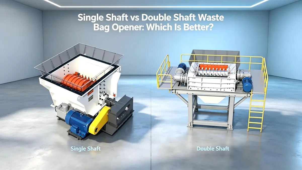 Single Shaft vs Double Shaft Waste Bag Opener