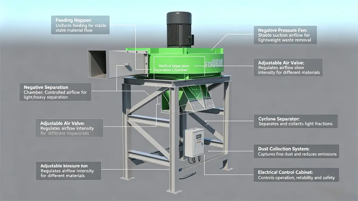 Vertical Negative Pressure Wind Sifter Machine1