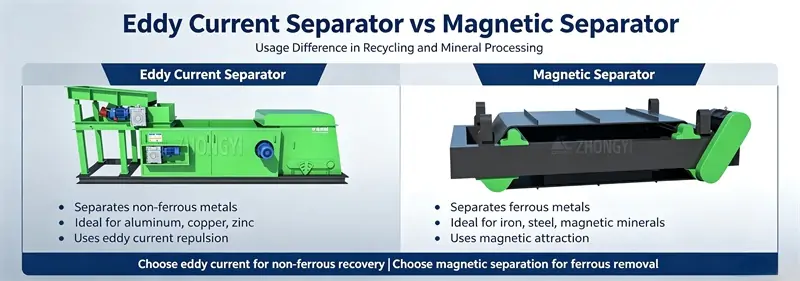 Eddy Current Separator vs Magnetic Separator