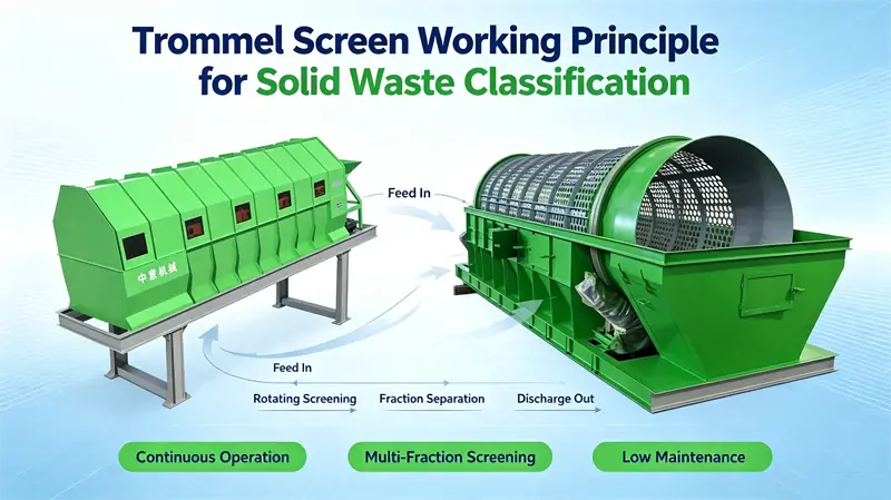 Trommel Screen Working Principle for Solid Waste Classification